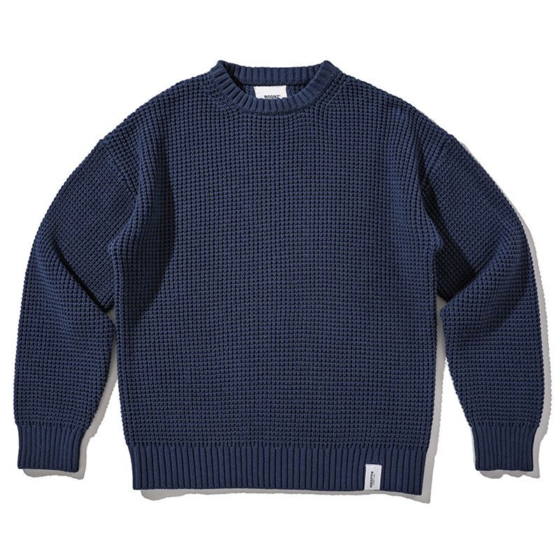 Mens Fashion Mullet - 秋冬ファッショントレンド無地アメリカンヴィンテージ暖かいニットセーターメンズカジュアルルーズ大きいサイズ高級セーター