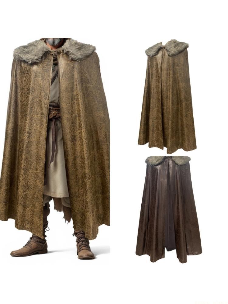 Mens Fashion Poncho - 31BF ヴィンテージ中世マントコスプレ衣装ケープ歴史テーマ愛好家のための