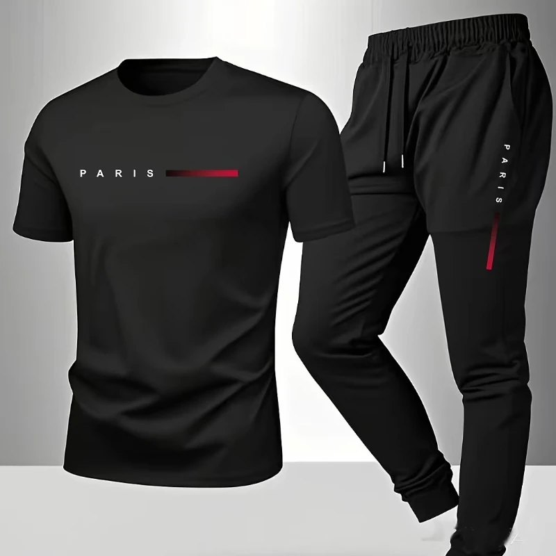 Paris Fashion Men - PARIS メンズカジュアルスーツ 春夏新作 レタープリント アメリカンスタイル スポーツファッション