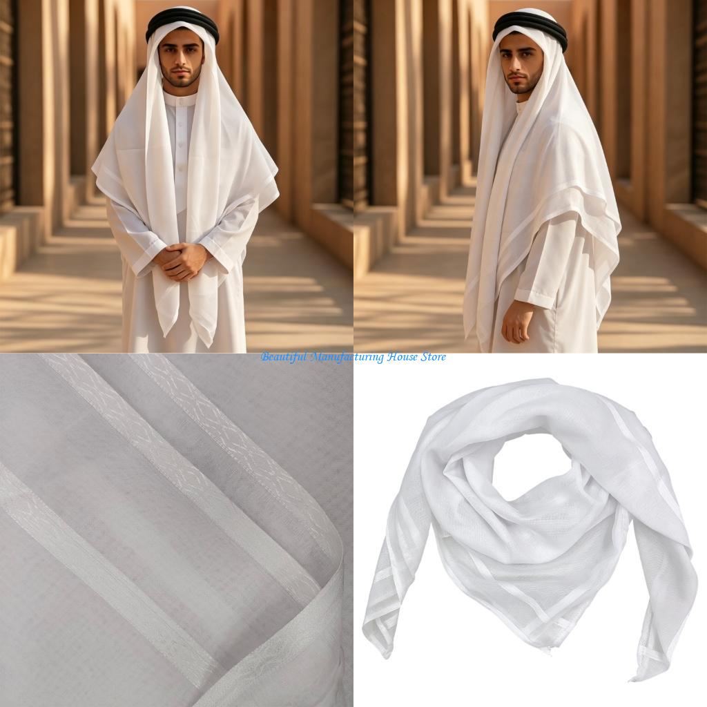 Men'S Fashion Everyday - E56A ボイルアラブスカーフヒジャブヘッドラップショール男性女性と子供のための砂漠旅行の摩耗