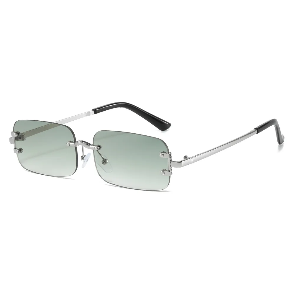 Men'S Fashion Rimless Glasses - フレームレスのスクエア型サングラス。レディース、メンズ、高級ブランド、デザイナーズメガネ。人気の旅行用、運転用、メタルフレームのサングラス。