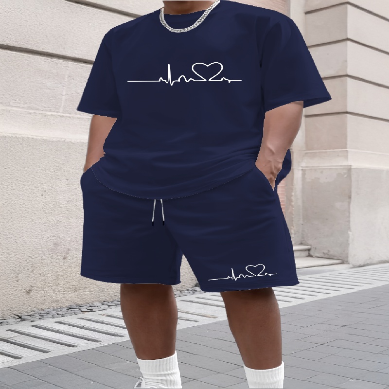 Paris Fashion Men - パリメンズカジュアルTシャツ春夏新作レタープリントアメリカンスポーツファッション半袖ツーピースセット