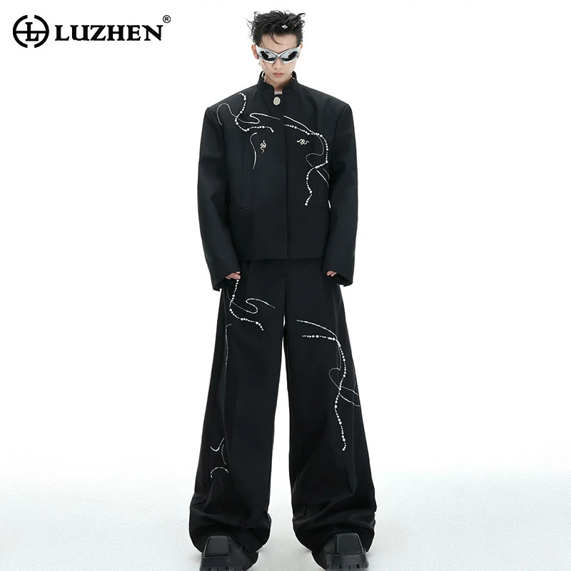 Men'S Fashion Loose Pants - LUZHEN チェーンパッドパール 2026 装飾付きショルダースプリング 新デザイン ブレザー