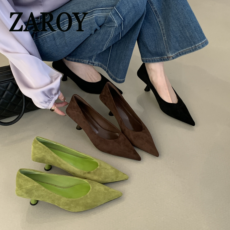 Men'S Fashion Outlets - 【アウトレットクリアランス】ブランドレディースパンプスシューズ ファッション ポインテッドトゥ シャロースリップオン ボートシューズ エレガントな細いハイヒール