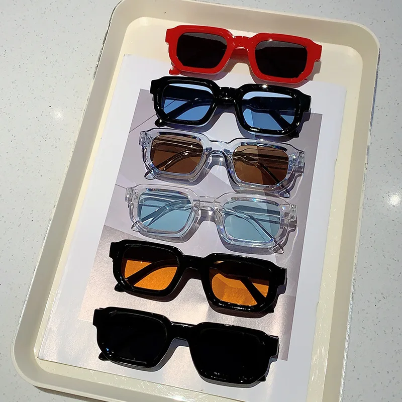 Men'S Fashion Glasses - ヴィンテージ長方形フレームサングラスアウトドアマンサングラス高級ブランドデザインメガネ UV400 メガネ女性ゴーグル