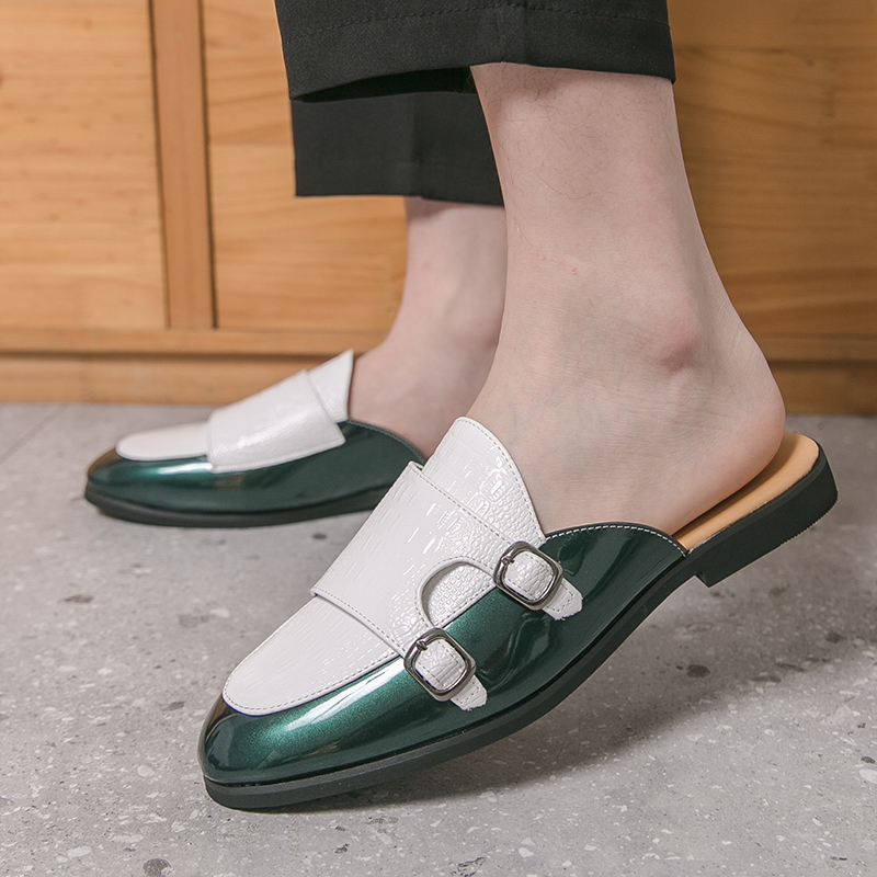 Men'S Fashion Loafers - 男ハーフスリッパシューズ男性用靴高級ローファーファッション Zapatillas Hombre カジュアルシューズ Sapato Social