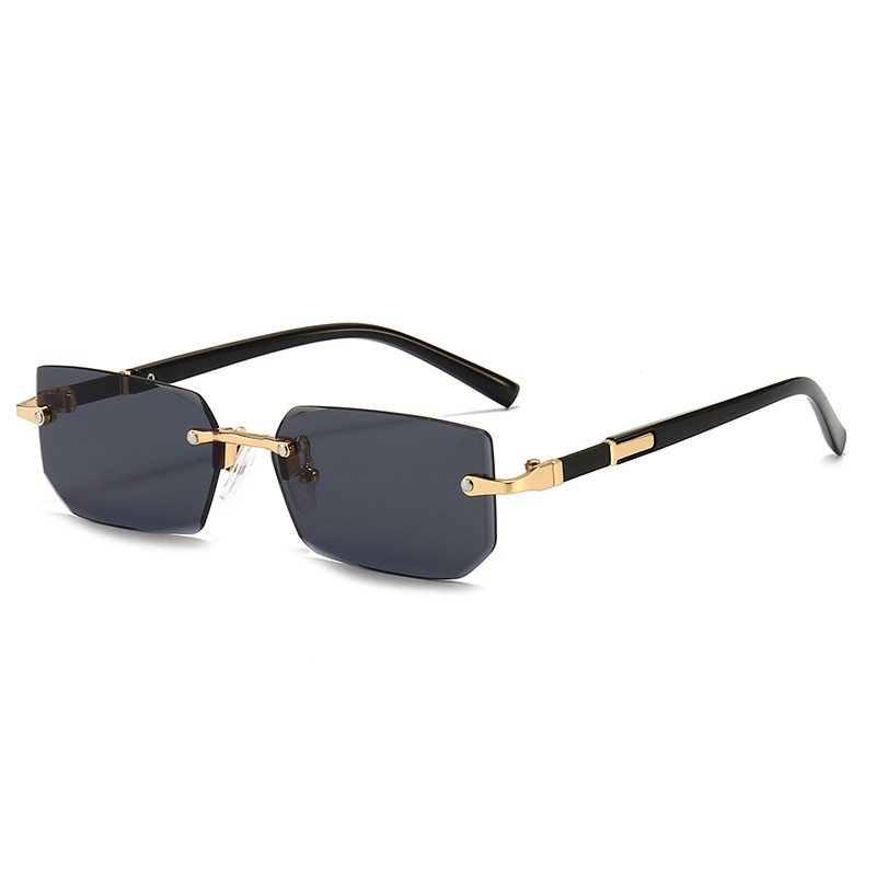 Men'S Fashion Glasses - リムレス長方形サングラス ファッション レディース メンズ シェード スクエアサングラス