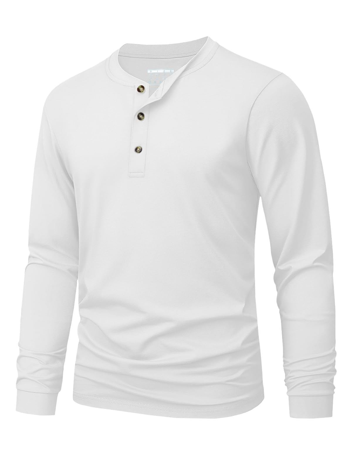 Men'S Fashion Essentials - メンズヘンリー Tシャツシンプルな無地プリント長袖 Tシャツファッション多用途ルーズトップ春と秋のカジュアル服