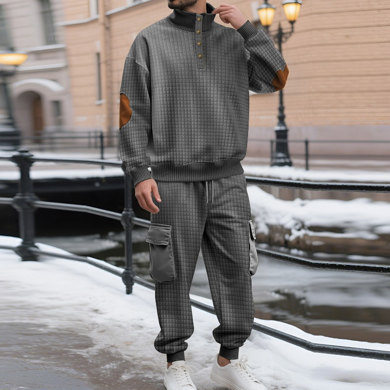 KIDWHXR 男性秋スウェットシャツセットファッションチェ - Men'S Fashion Loose Pants のレビューと価格