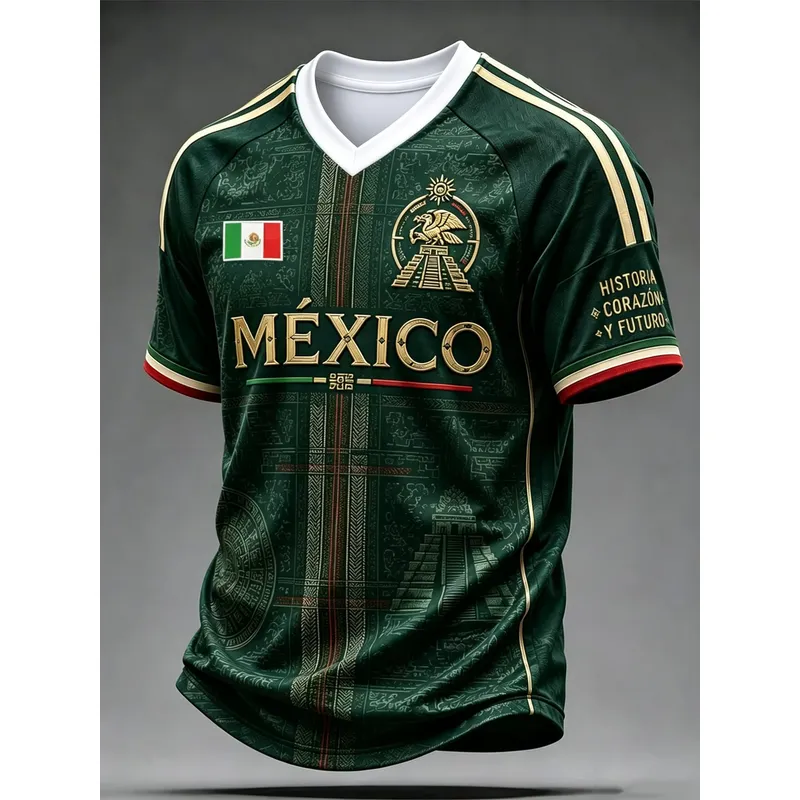 3Dデジタルプリント、メキシコ、アステカ、マヤ、トーテム柄、 - Mens Fashion Mexico のレビューと価格