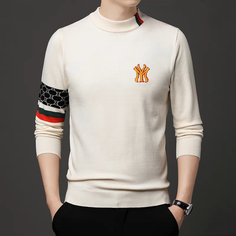高級ラグジュアリーデザイナーズブランド刺繍セーター男前丸首カ - Mens Fashion Mullet のレビューと価格