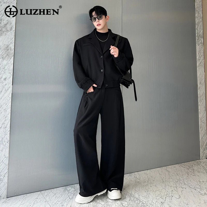LUZHEN 春のブレザーネックカジュアルジャケット メンズ - Men'S Fashion Loose Pants のレビューと価格