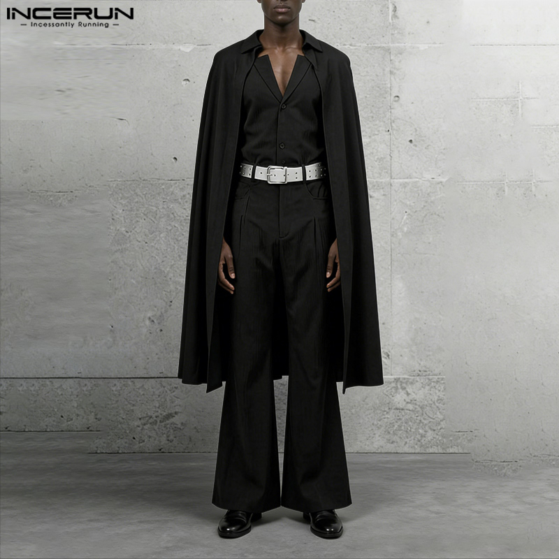 INCERUN メンズセット ソリッドカラー ラペル 長袖  - Men'S Fashion Loose Pants のレビューと価格