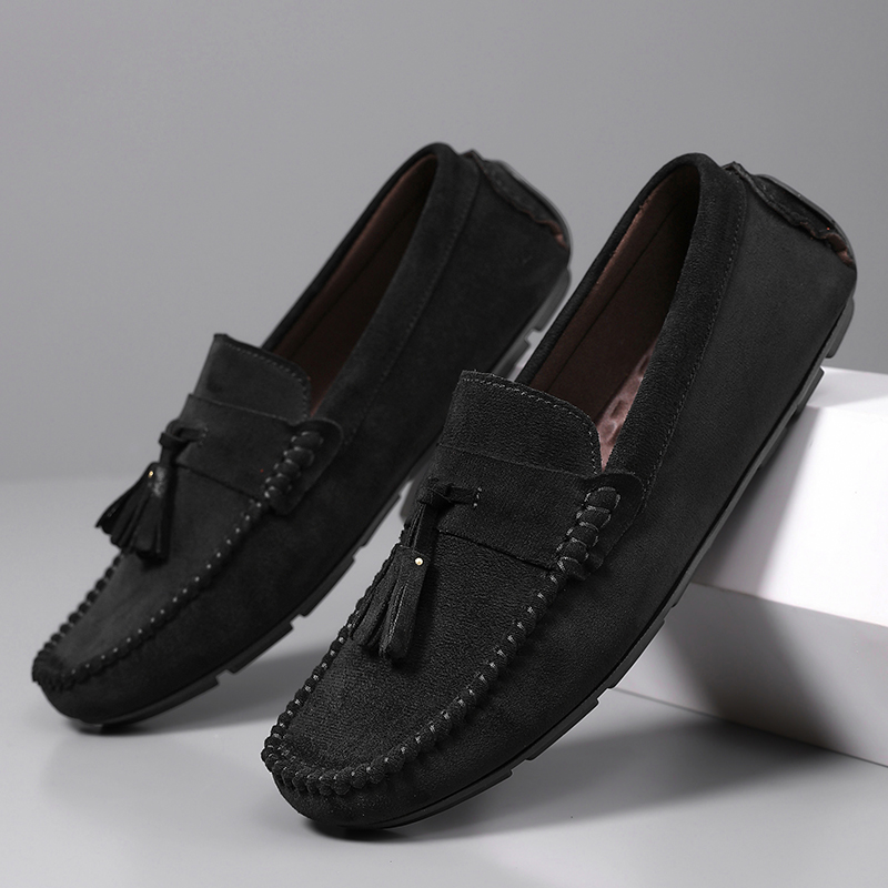 クラシックタッセルメンズローファー、快適なスエードレザーカジ - Men'S Fashion Loafers のレビューと価格