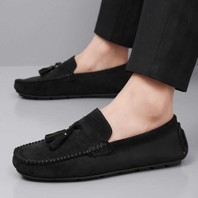 クラシックタッセルメンズローファー、快適なスエードレザーカジ - Men'S Fashion Loafers のレビューと価格
