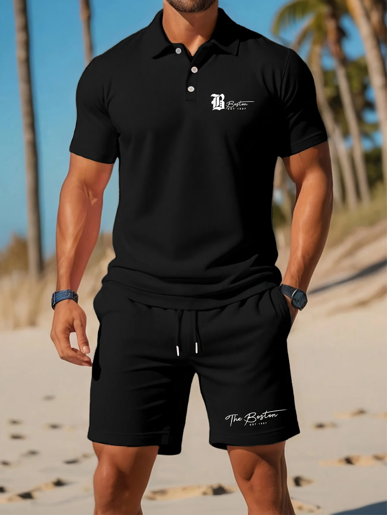 夏の新作メンズポロシャツセット カジュアルスポーティー クー - Men'S Fashion Essentials のレビューと価格
