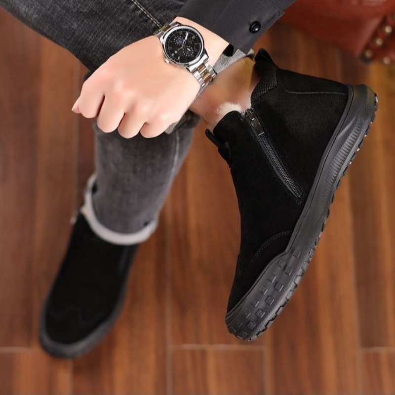 冬のメンズシューズ豪華な暖かい綿の靴ファッションハイトップカ - Men'S Fashion Loafers のレビューと価格