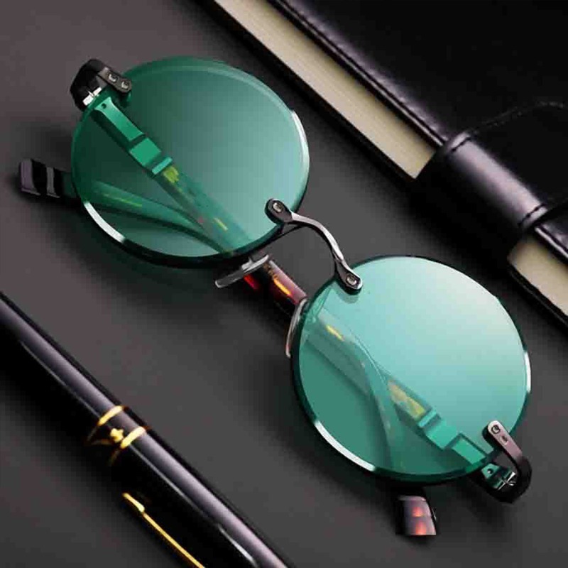 ファッション性の高い、クラシックなデザインのフレームレスサン - Men'S Fashion Glasses のレビューと価格