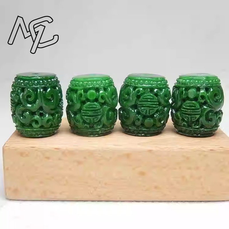 5pc ナチュラルグリーンヒスイ彫刻ビーズ DIY ブレスレ - Men'S Fashion Accessories のレビューと価格
