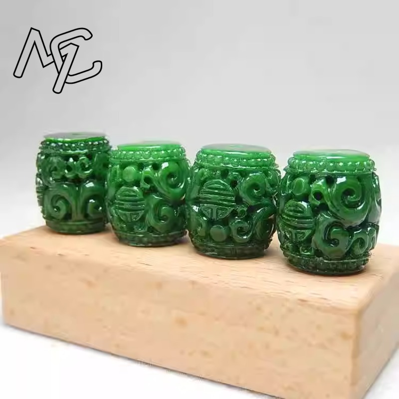 5pc ナチュラルグリーンヒスイ彫刻ビーズ DIY ブレスレ - Men'S Fashion Accessories のレビューと価格