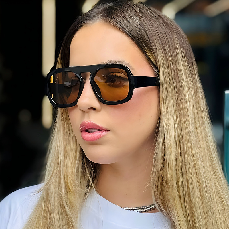 ヴィンテージ風、大ぶりのスクエア型サングラス。レディース、メ - Men'S Fashion Glasses のレビューと価格