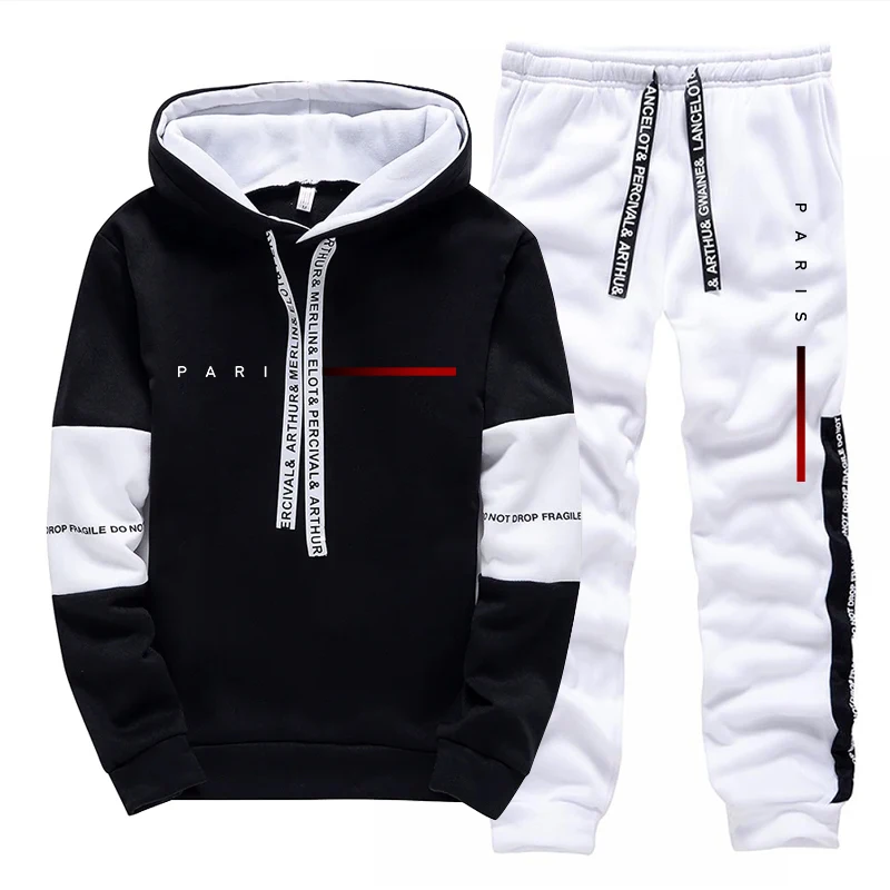 パリファッションパーカーストリートウェアメンズセットフード付 - Paris Fashion Men のレビューと価格