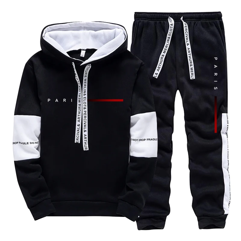 パリファッションパーカーストリートウェアメンズセットフード付 - Paris Fashion Men のレビューと価格