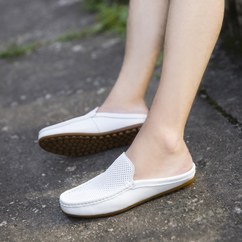 男性カジュアルローファーファッションアウトドア本革スリッパ夏 - Men'S Fashion Loafers のレビューと価格