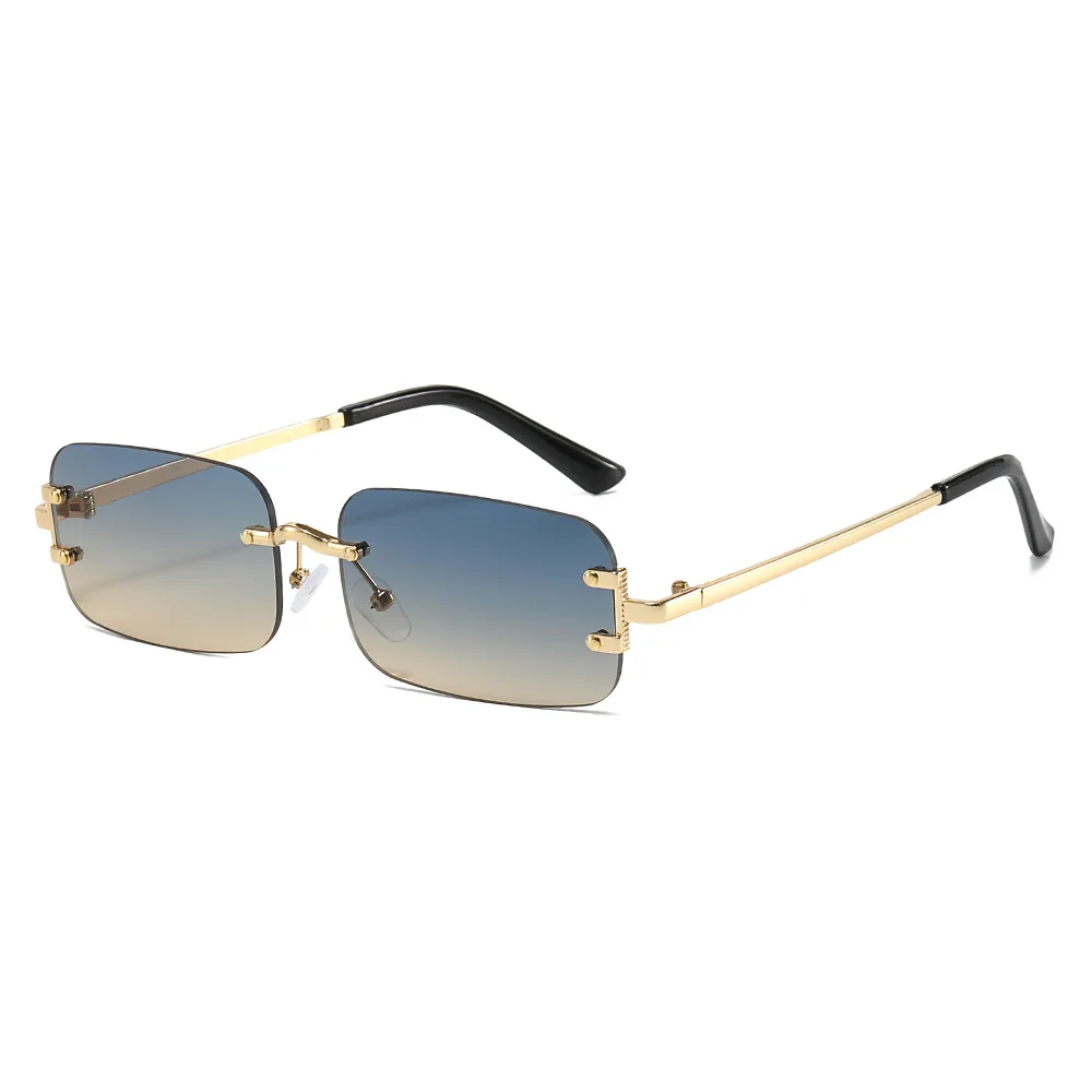 フレームレスのスクエア型サングラス。レディース、メンズ、高級 - Men'S Fashion Rimless Glasses のレビューと価格
