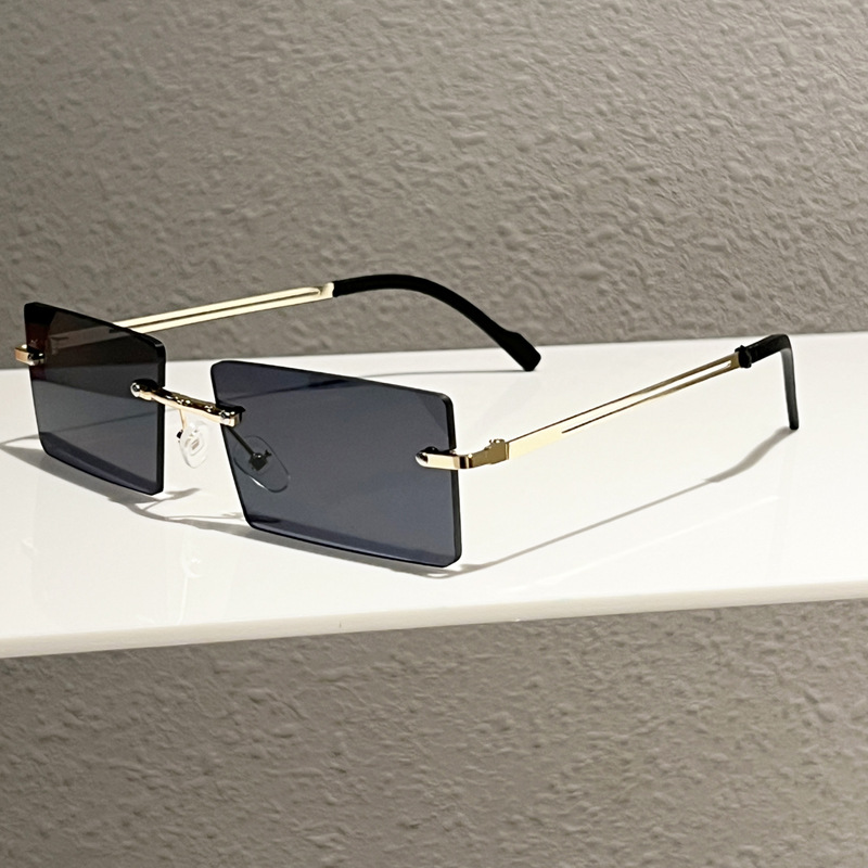 ファッショナブルなリムレス長方形サングラス、人気の男女兼用サ - Men'S Fashion Rimless Glasses のレビューと価格