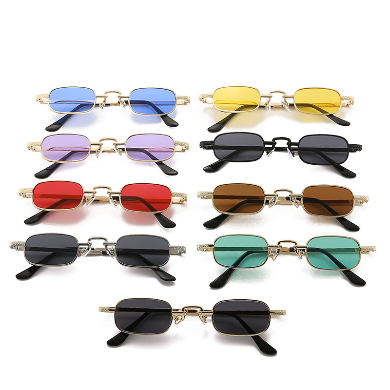 新しいスモールフレームスクエアサングラス、トレンディでカラフ - Men'S Fashion Glasses のレビューと価格