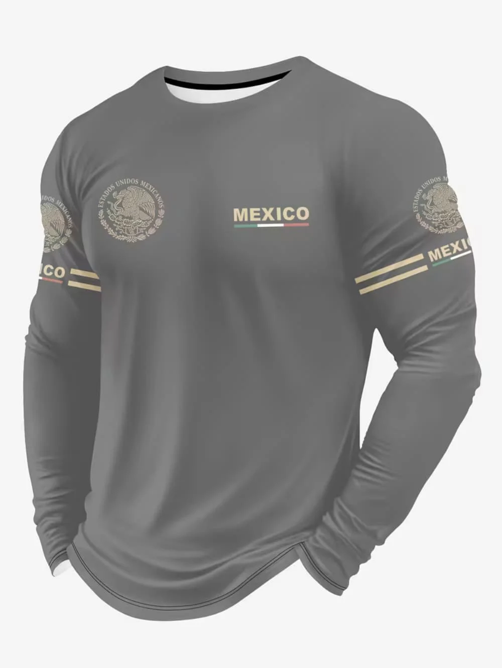 メンズメキシコイーグルプリントTシャツ、ファッショナブルで快 - Men'S Fashion Essentials のレビューと価格