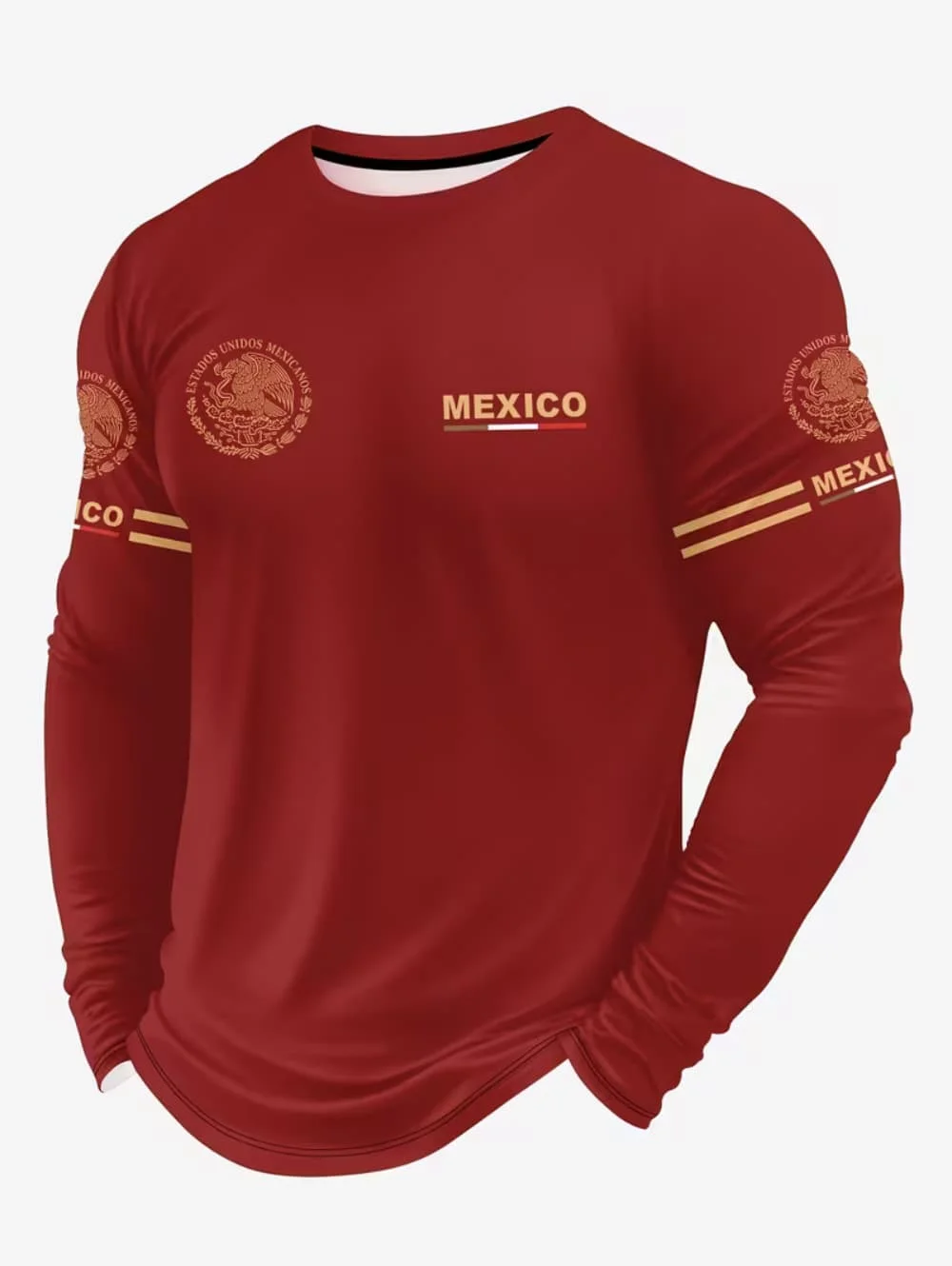 メンズメキシコイーグルプリントTシャツ、ファッショナブルで快 - Men'S Fashion Essentials のレビューと価格