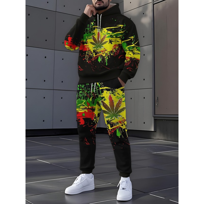 メンズファッション フード付きスウェットシャツとパンツの2点 - Men'S Fashion Loose Pants のレビューと価格