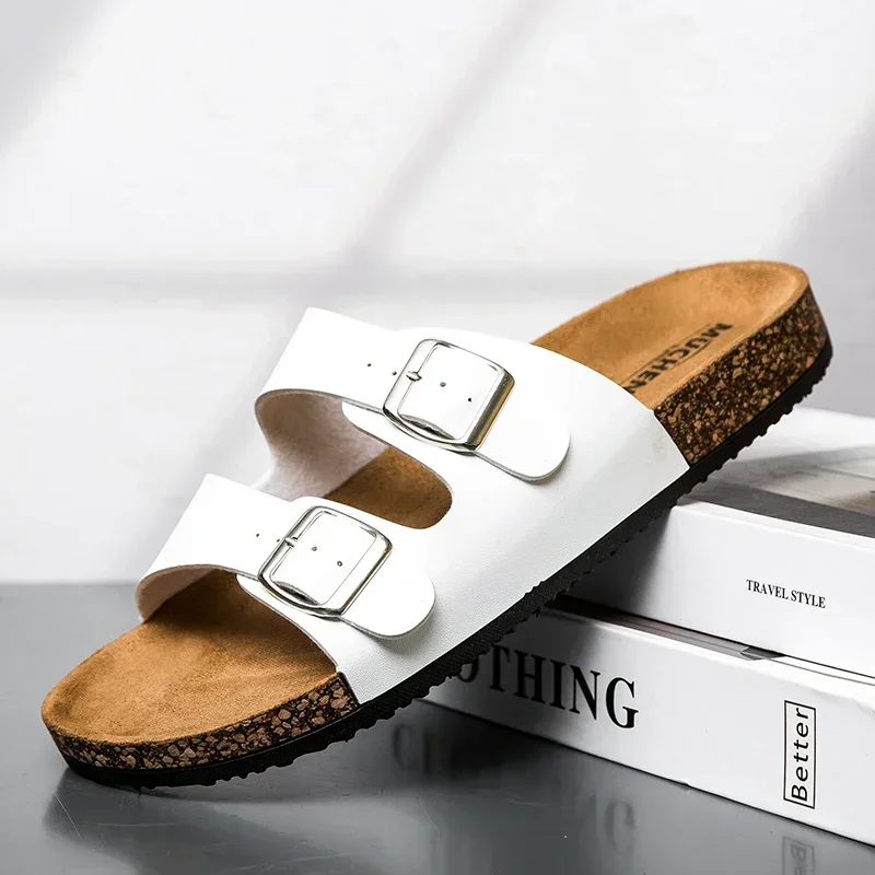 ファッションクラシックユニセックススリッパ快適な夏のコルク靴 - Mens Fashion Mullet のレビューと価格