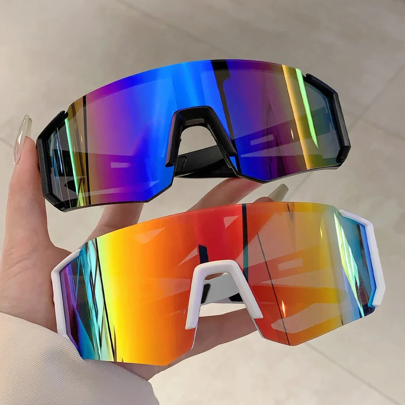 男性用アウトドアスポーツサングラス 軽量オーバーサイズ メン - Men'S Fashion Glasses のレビューと価格
