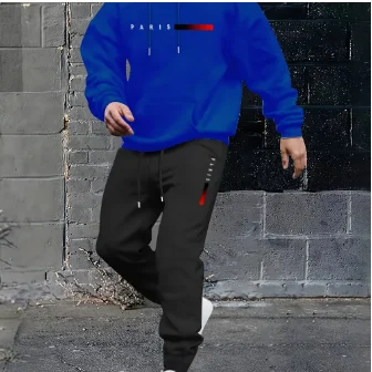 ユニセックス パリ レタープリント パーカー＆ドローストリン - Paris Fashion Men のレビューと価格