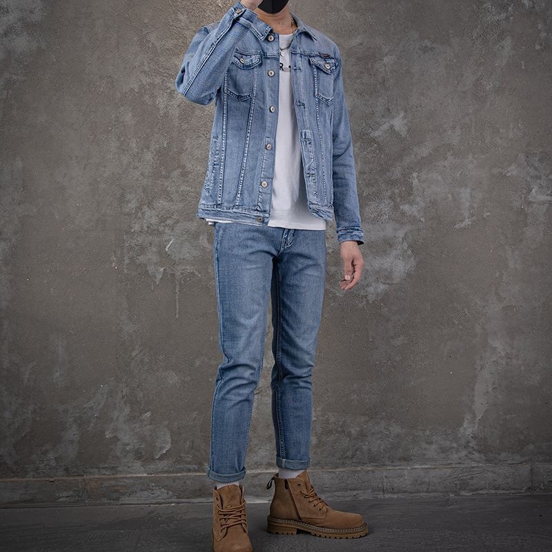2026年ファッションカジュアルメンズデニムジャケットセット - Men'S Fashion Loose Pants のレビューと価格