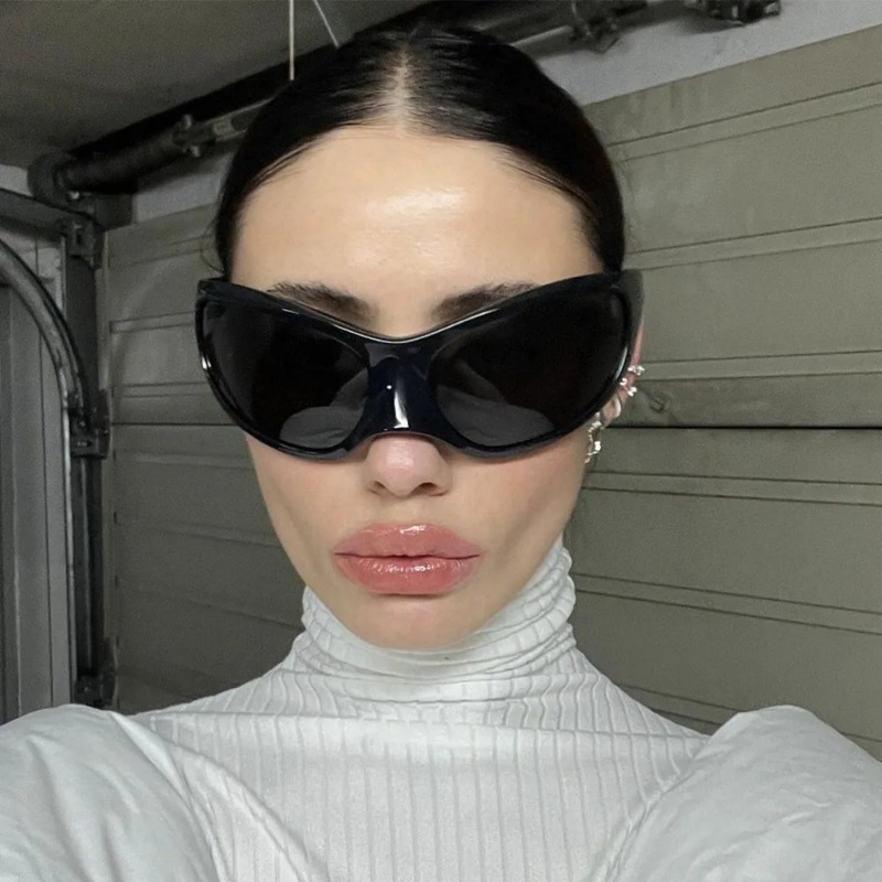 新しい Y2K パンクサングラス女性男性高級ブランドデザイナ - Men'S Fashion Luxury Brands のレビューと価格