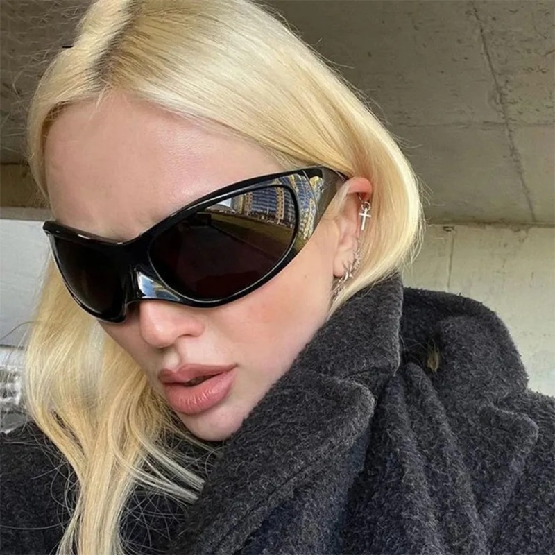 新しい Y2K パンクサングラス女性男性高級ブランドデザイナ - Men'S Fashion Luxury Brands のレビューと価格