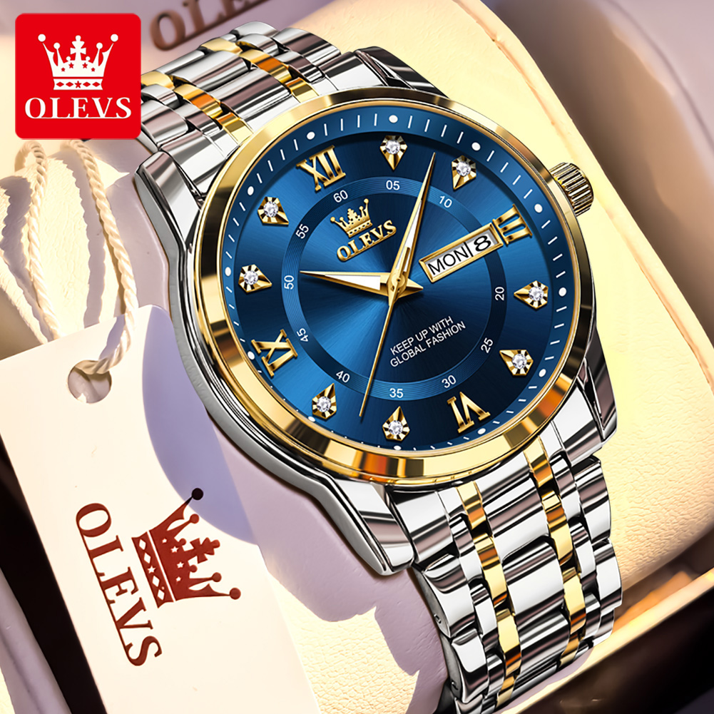 OLEVS ブランドファッションメンズ腕時計ステンレス鋼防水 - Men'S Fashion Luxury Brands のレビューと価格