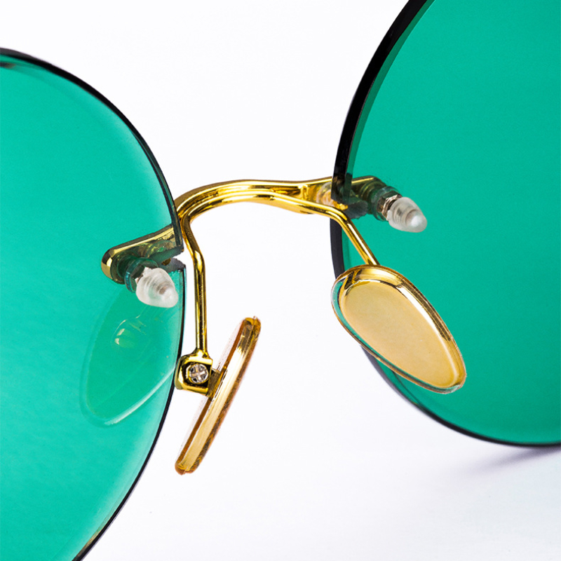 ファッションクラシックリムレスサングラス 男女兼用 ラウンド - Men'S Fashion Rimless Glasses のレビューと価格