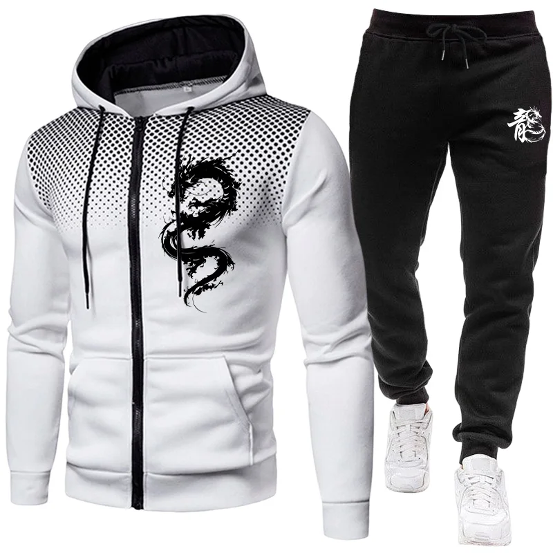 メンズパリドラゴン柄ファッションプリントセットアップ ツーピ - Paris Fashion Men のレビューと価格