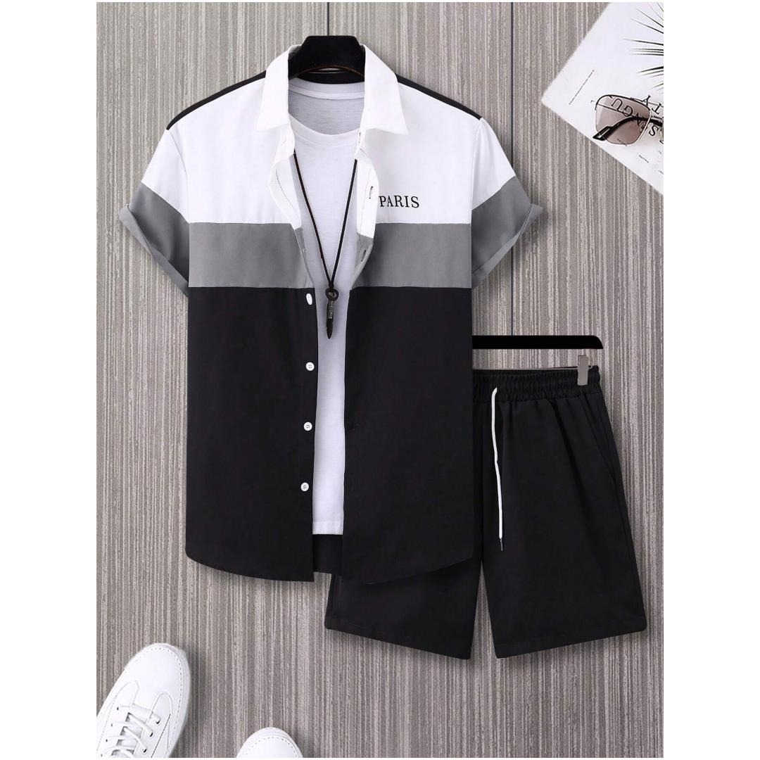 メンズファッションスーツ 青と白のパッチワークカラー シング - Men'S Fashion Essentials のレビューと価格