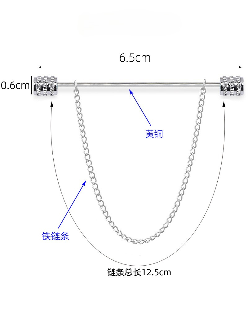新しいメンズブローチシャツスタンドアップカラーピン固定クラス - Men'S Fashion Accessories のレビューと価格