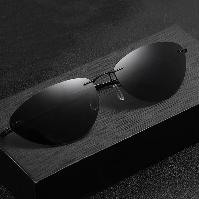 2026年偏光超軽量ファッションパイロットザ・マトリックス・ - Men'S Fashion Rimless Glasses のレビューと価格