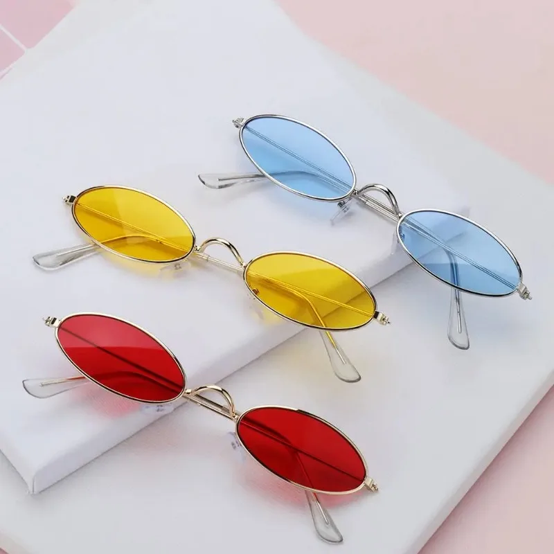 レトロな小ぶりの楕円形サングラス。ヴィンテージ風のメタルフレ - Men'S Fashion Glasses のレビューと価格