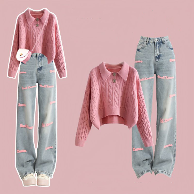 女性用麻柄ニットセーターとパンツセット,セーター,刺embr - Mens Fashion Mullet のレビューと価格